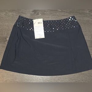 Gottex Black Skirt with Silver Accents
